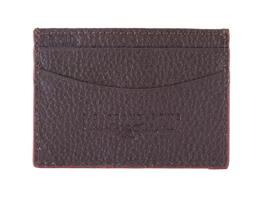 Barbour leather card on sale holder