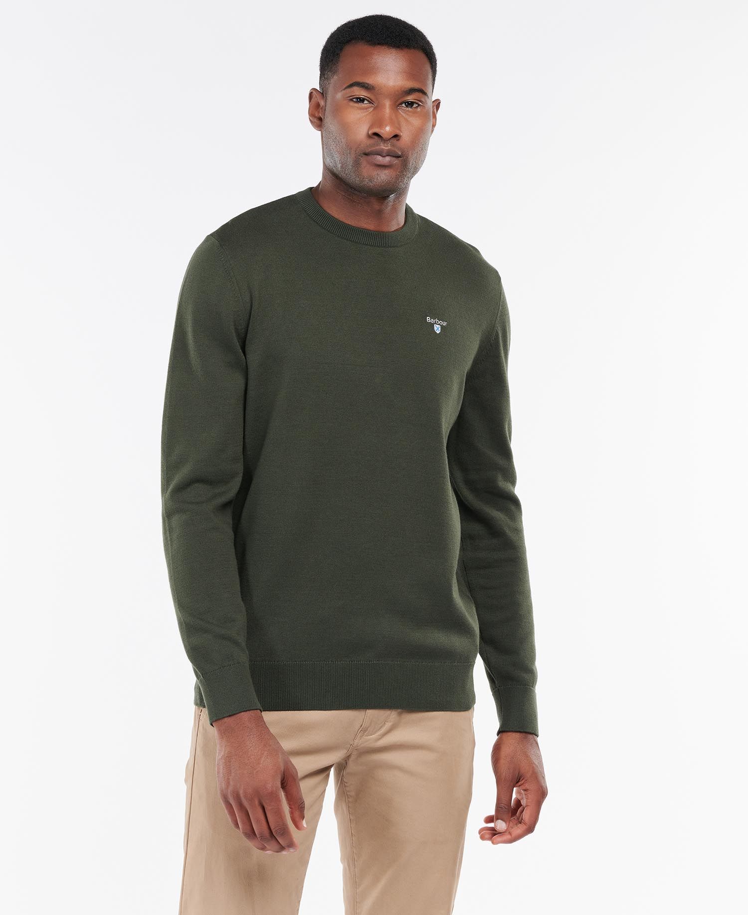 Barbour mens green sales jumper